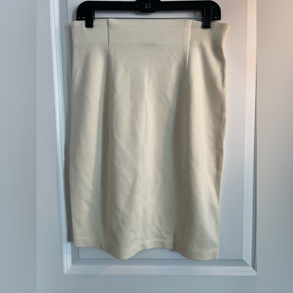 Theo Miles - Acrylic/‎ Wool Blend Elastic Waist Pencil Skirt